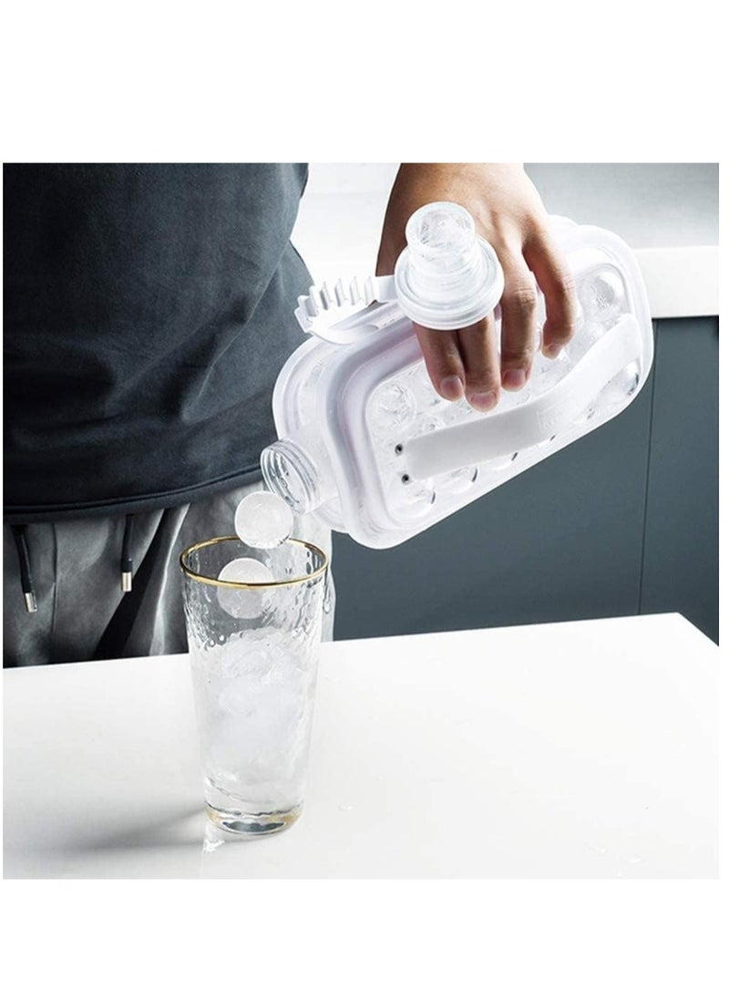 ELTRAZONE - Ice Cube Molds 2 in 1 Portable Ice Ball Maker Easy to Make 17 Grids Reusable& Easy operation Suitable for Home Party Beer Whiskey Juice Champagne - Image 1