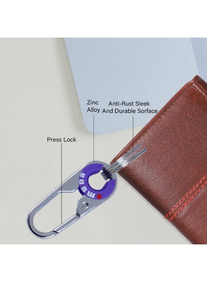 أومودا ميدالية مفاتيح معدنية فاخرة وأنيقة بخطاف قفل للرجال والنساء - Image 3