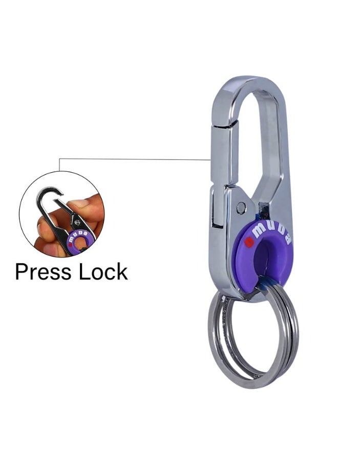 أومودا ميدالية مفاتيح معدنية فاخرة وأنيقة بخطاف قفل للرجال والنساء - Image 2