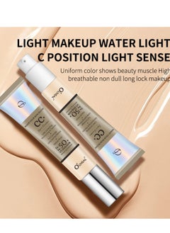 OCHEAL CC+ Color Correcting Cream, Full Coverage Foundation With SPF 50+ Whitening Sunscreen, Color Correcting And Brightening Face Cream, Skin Tone Adjusting CC Cream, Ivory  - Image 4
