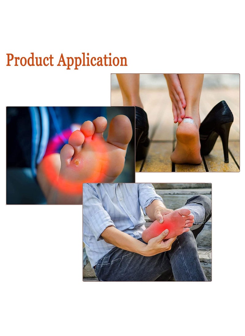 Excefore - 35 Sheets Moleskin Tape Adhesive Pads Shoe Padding Blister Prevention Flannel Pads, Foot Heels Protection, for Boots Hiking Reduce Friction Pain - Image 1
