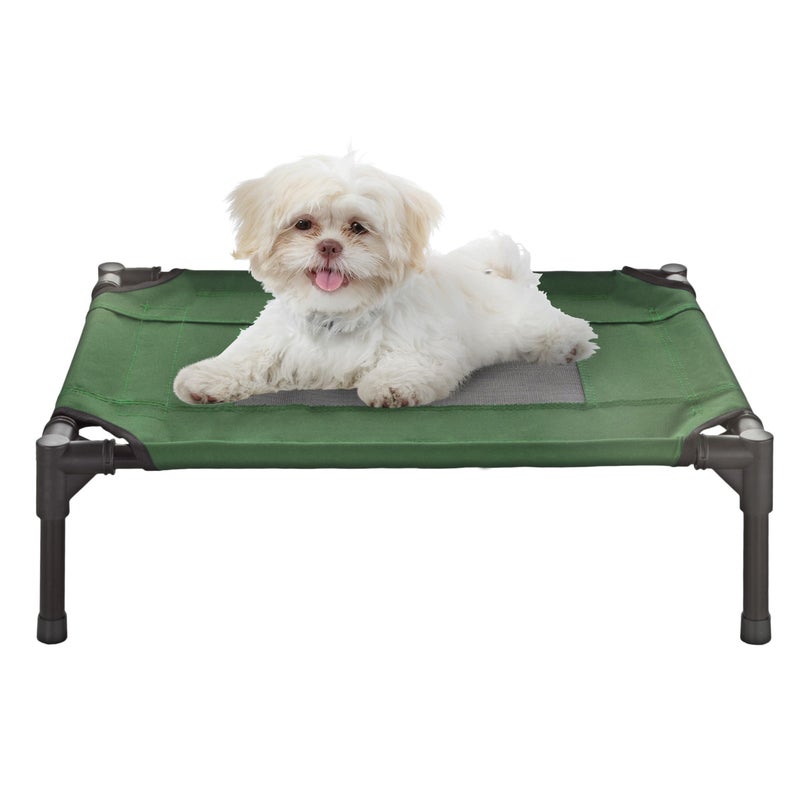 PETMAKER Elevated Dog Bed â€“ 24.5x18.5 Portable Bed For Pets With Non-Slip Feet â€“ Indoor/Outdoor Dog Cot Or Puppy Bed For Pets Up To 25lbs By Petmaker (Green) - Image 1