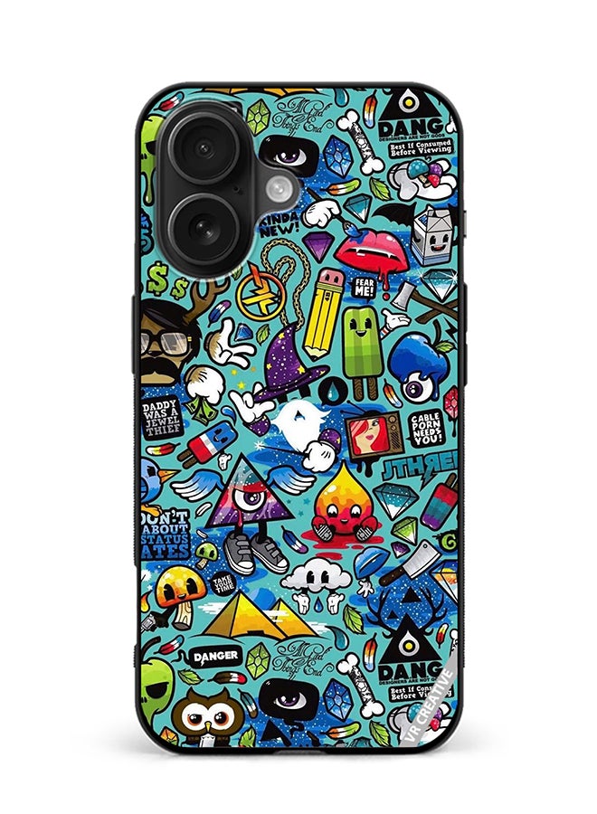 VR CREATIVE Protective Case Cover For Apple iPhone 16  Design Multicolour