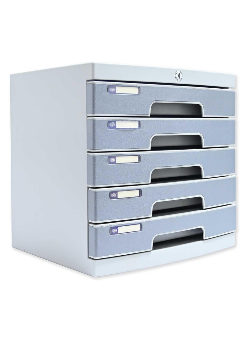 FIS 5 Layers Cabinet with Key Grey - FSOTUS-26K - Image 2