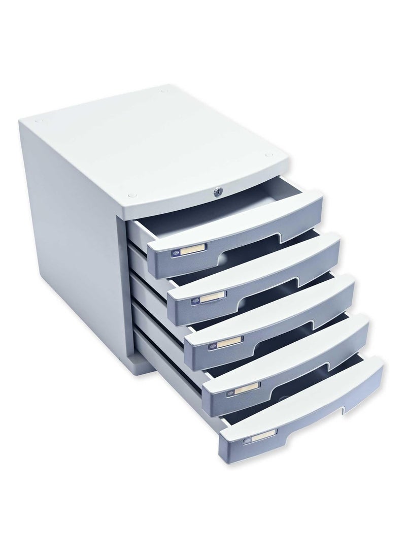 FIS 5 Layers Cabinet with Key Grey - FSOTUS-26K - Image 1