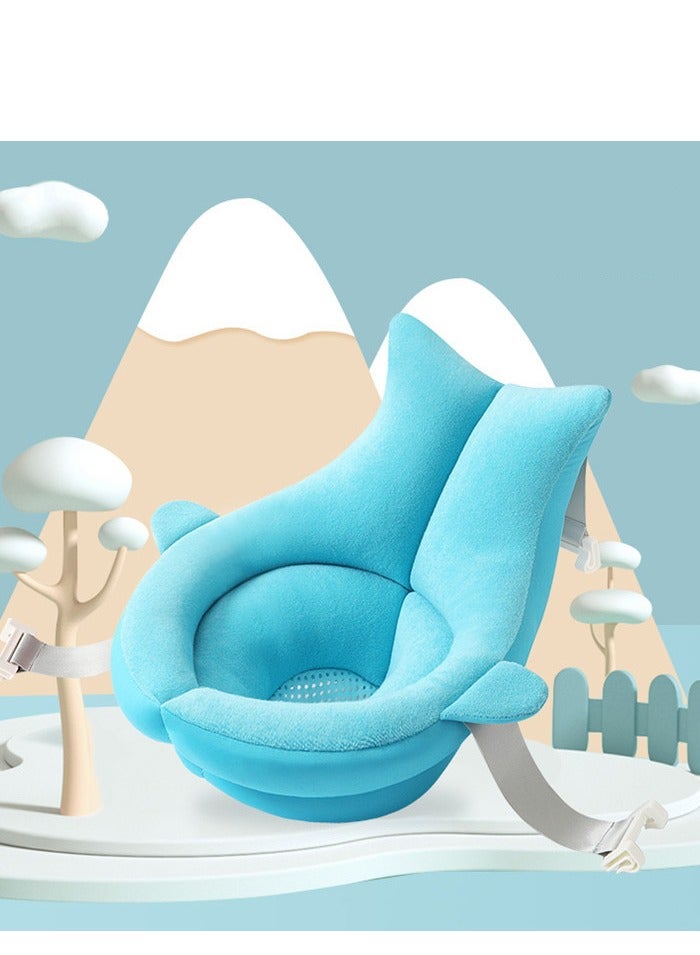 Excefore Baby Bath Tub, Whimsical Ocean Design Non-slip Bath Seat, Makes Toddler Bath time Fun, Moby Blue - Image 2