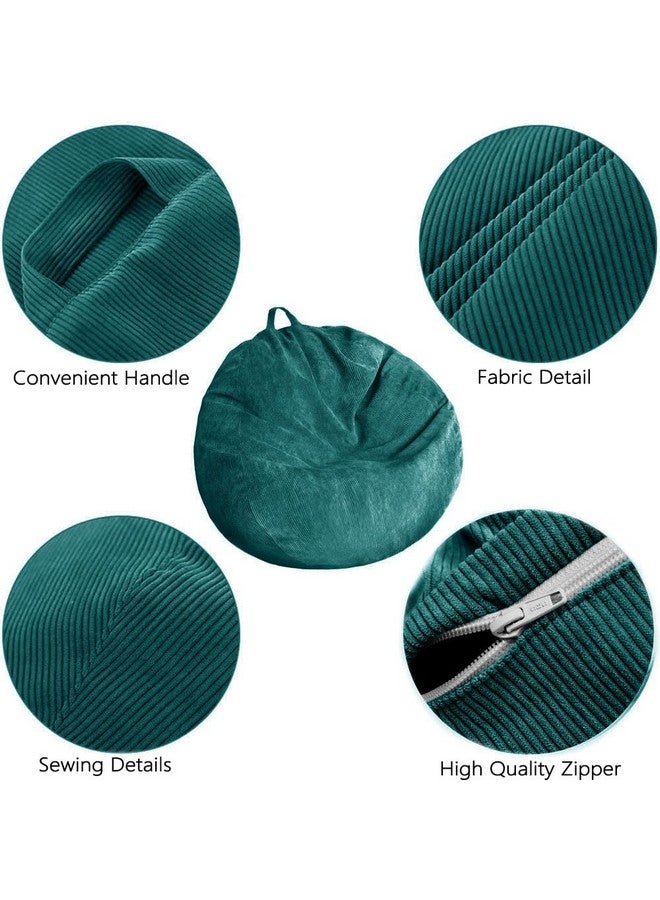 Kisoy Bean Bag Chair Cover (No Filler) Stuffed Animal Storage Bean Bag Cover Pets Dogs/Cats Lazy Beds. Washable Ultra Soft Corduroy Stuffed for Organizing Plush Toys or Textile, Sack Bean Bag - Image 4