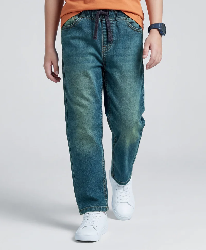 Pine Kids Pine Kids Denim Woven Washed Jeans - Teal Blue