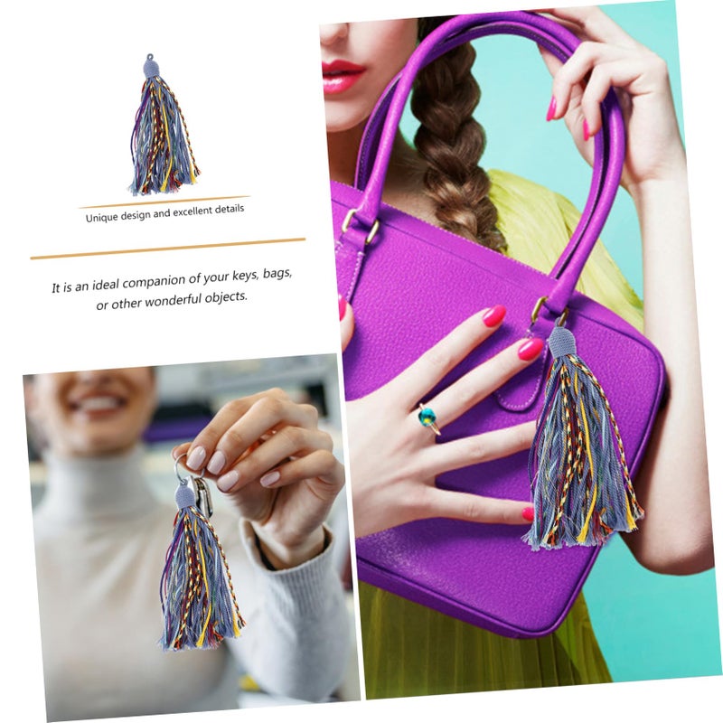 Colorful Handmade Tassel Keychain Accessories for Bags Bookmarks and Decorative Hanging - Image 4