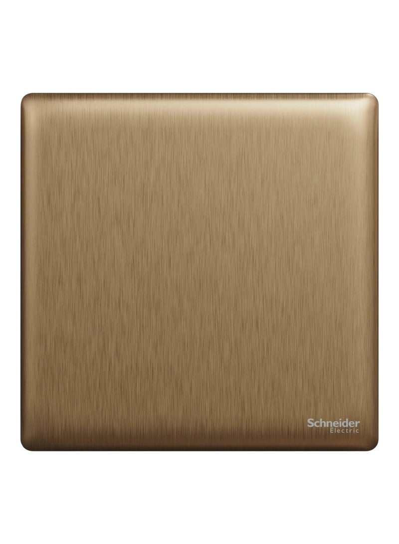 Schneider Electric Blank plate, Unica X, 1 gang, matt, dark bronze - NUX30X_DB - Image 1