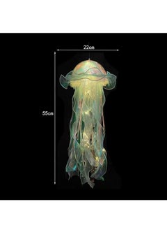 Generic DIY Jellyfish Night Light,  Portable Hanging Glitter Iridescent Jellyfish Kit, Little Mermaid Party Decoration Party Supplies (Green)  - Image 2