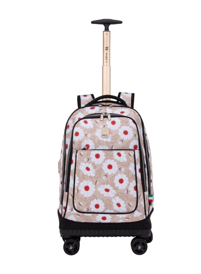 Wires 3 Piece Kids School Trolley Bag laptop compartment 4 Wheels With Lunch bag & Pencil Case  - Image 2