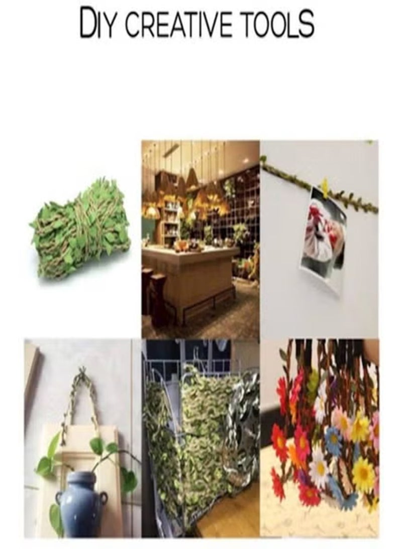 Maston 10M Width 1Cm Wax Cord With Leaves Artificial Vine Fake Plant Garland Wedding - Image 5