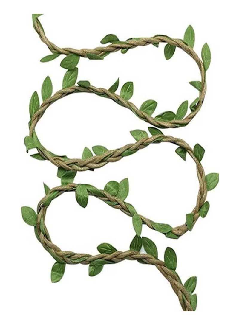 Maston 10M Width 1Cm Wax Cord With Leaves Artificial Vine Fake Plant Garland Wedding - Image 2