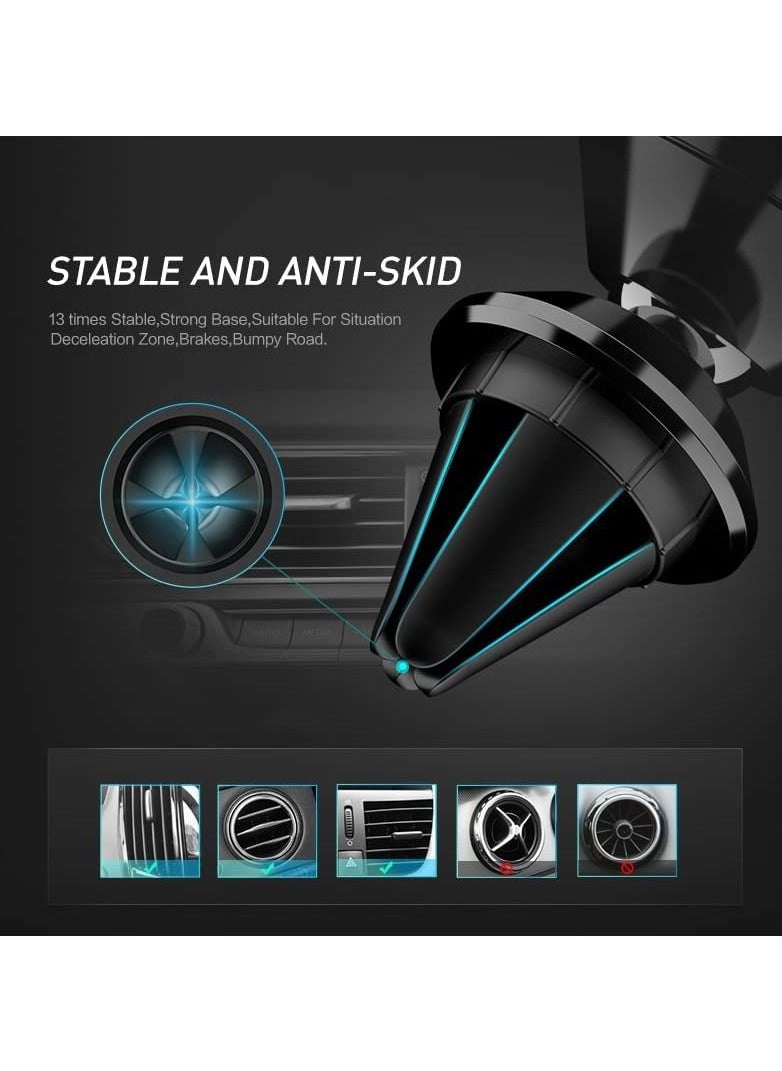 XVersion - Magnetic Dashboard Car Phone Holder for Air Vent compatible with iPhone Galaxy and Pixel Series - Gold - Image 1