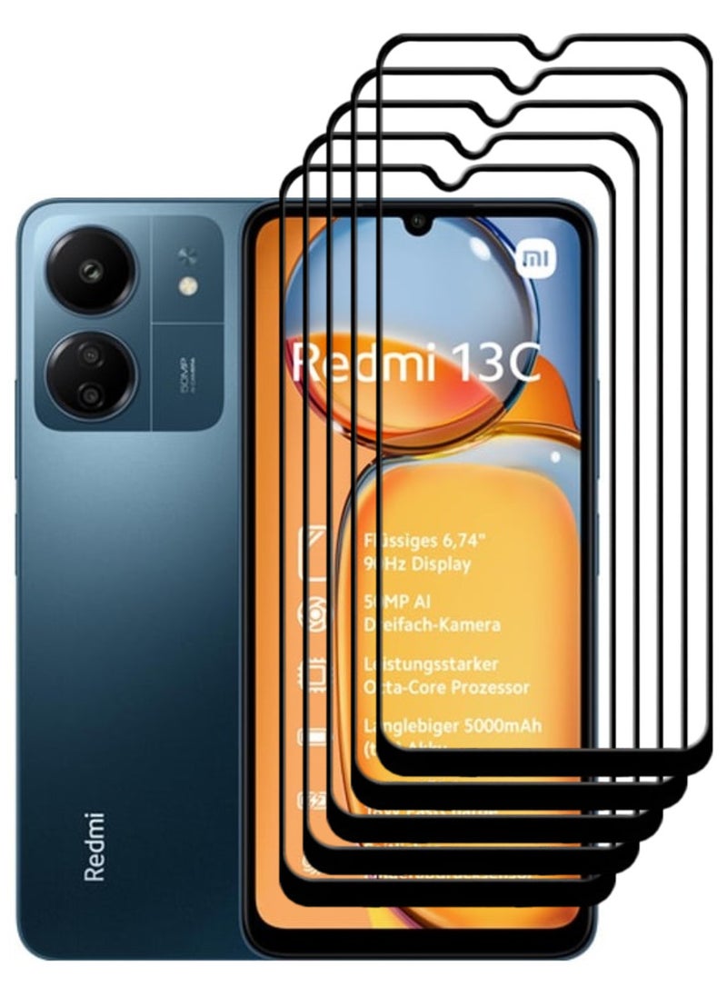 أكاليكس 5 قطع، حماية شاشة،  لهاتف شاومي ريدمي 13C  ، جودة ممتازة. - Image 1