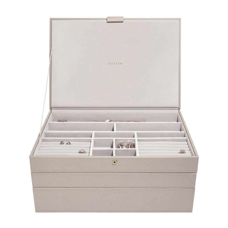 Stackers Taupe Supersize Jewellery Box- Set of 3 - Image 1