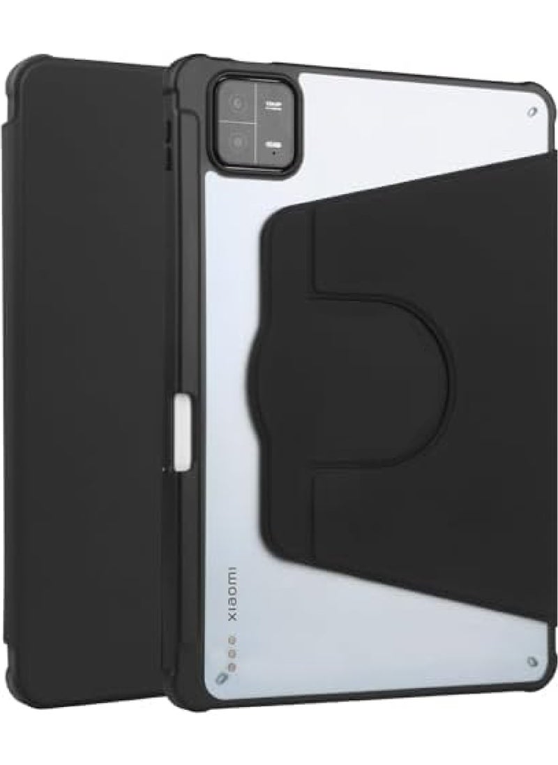 روك بو حافظة لجهاز Xiaomi Pad 5/5 Pro 11 بوصة 2021 غطاء ذكي نحيف قابل للطي حافظة خلفية صلبة شفافة مع حامل قلم لجهاز Xiaomi Mi Pad 5/Mi Pad 5 Pro 11.0 بوصة إصدار 2021  - Image 5