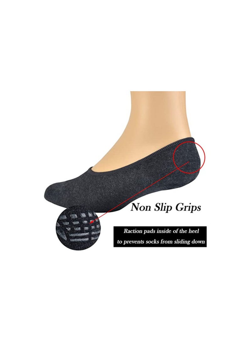 DeloPik Mens Truly No Show Socks With Non Slip Grips,Women Cotton Low Cut Socks for Loafer Sneakers Boat Shoes, 3 Pairs  - Image 4