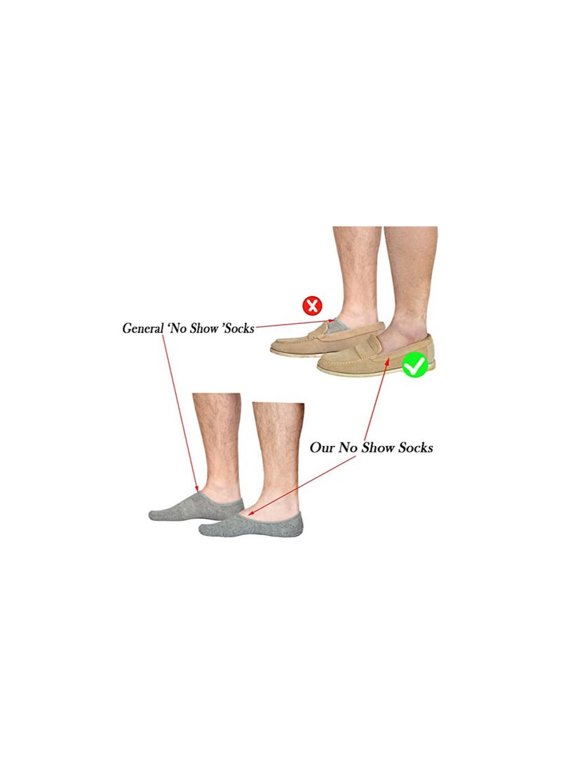 DeloPik Mens Truly No Show Socks With Non Slip Grips,Women Cotton Low Cut Socks for Loafer Sneakers Boat Shoes, 3 Pairs  - Image 3