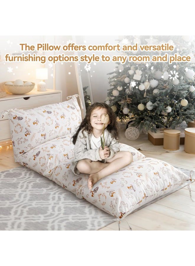 Sherilyn Floor Lounger Seats Pillow and Cover, Floor Cushion Toddler Nap Mat, Soft Bed Floor Pillow for Kids, Cushion for Climbing Arch, Pillows Included (Cushion for Rocker) - Image 4