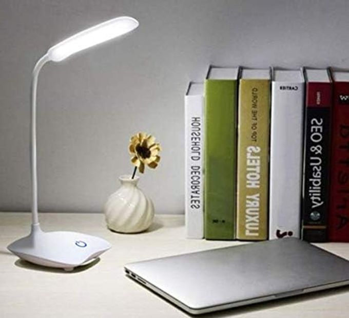 RECHARGEABLE LED DESK LAMP WITH ORGANIZER CHILDREN EYE PROTECTION STUDENT READING DIMMER LED PIN STAND TABLE LAMP PEN HOLDER MOBILE STAND STUDY LAMP NIGHT LIGHT USB CHARGING