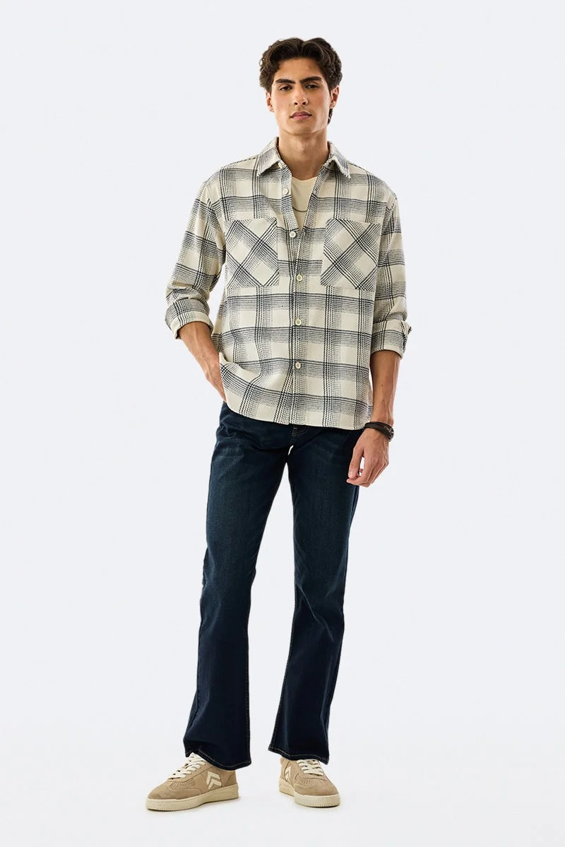 سنيتش قميص كاروهات مزدوج الجيوب من الفلانيل