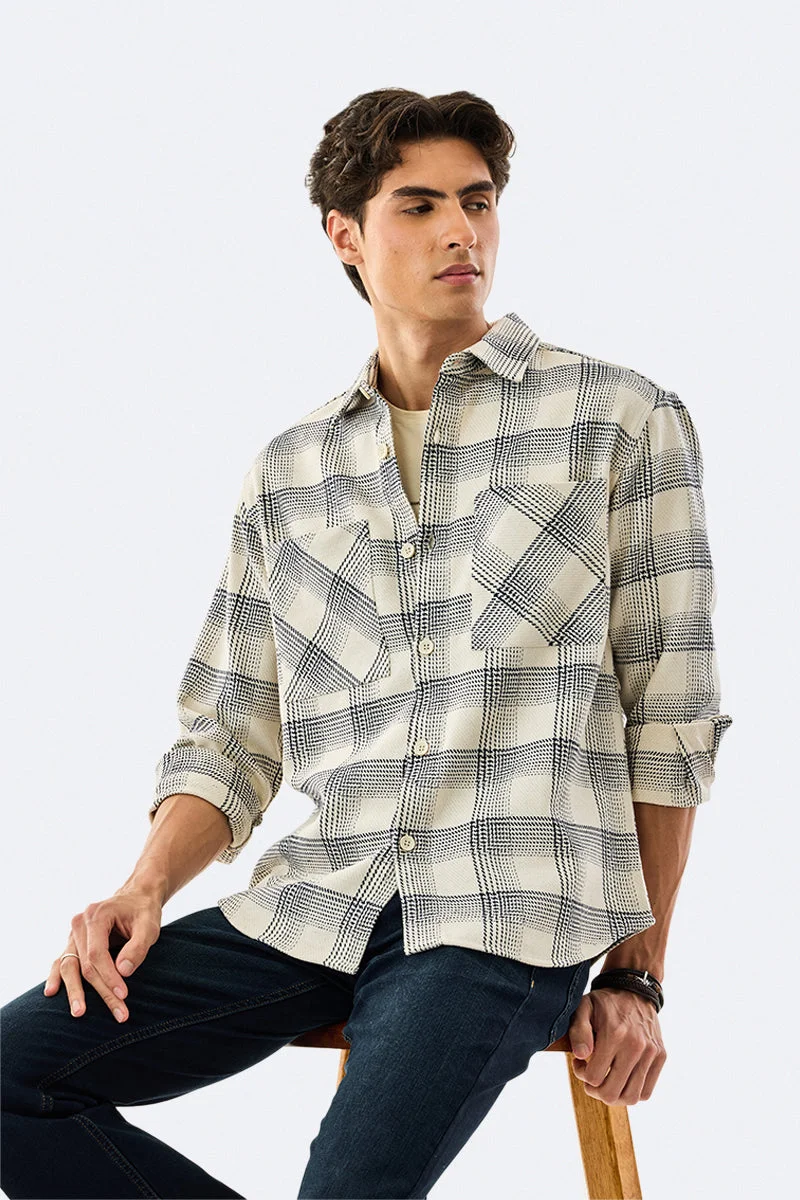 SNITCH Double Pocket Plaid Flannel Overshirt