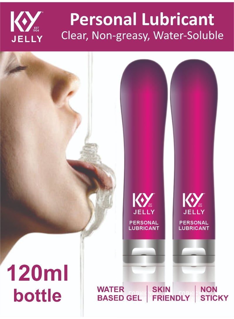 K-Y Water-Soluble Red Gel – Personal Lubricant for Comfort & Smoothness 120g Pack Of 2