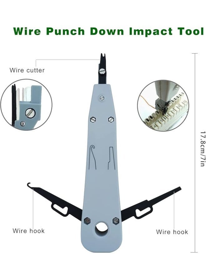 Network Tool Repair Kit, YEESON Ethernet LAN Network Cable Tester Computer Maintenance Coax Crimper Tool for RJ-45/11/12 Cat5/5e with Connector Accessories - Image 3