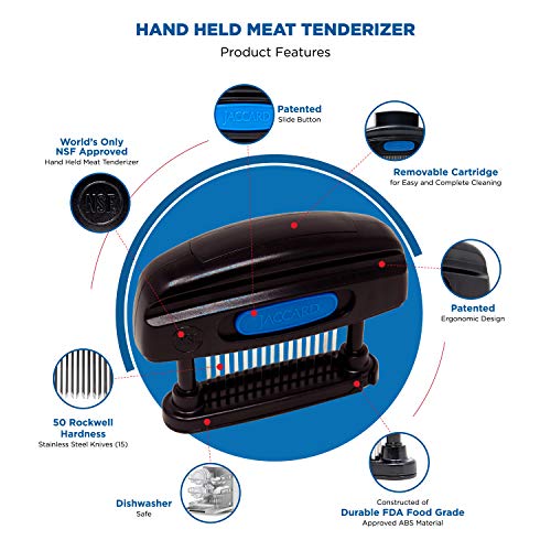 Jaccard 15-Blade Meat Tenderizer, Simply Better Meat Tenderizer, ABS Columns/ Removable Cartidge, NSF Approved, Black - Image 4