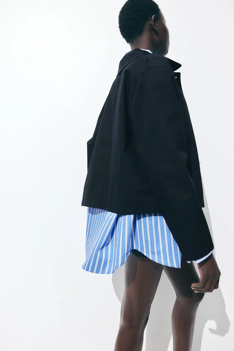 اتش اند ام جاكيت تويل بياقة