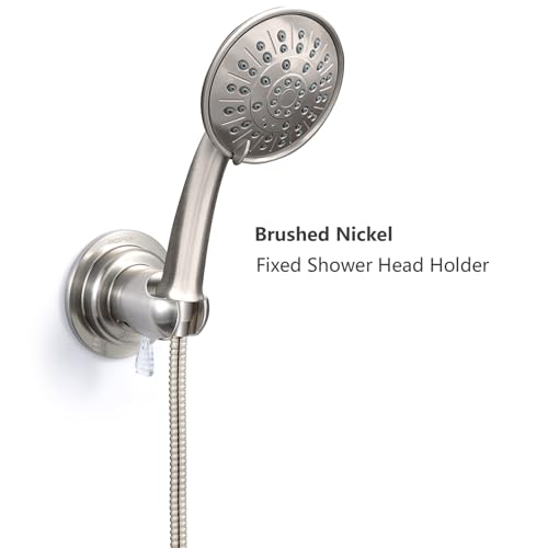 BOPai Suction Shower Head Holder, Relocatable Handheld Showerhead Holder, Fixed Angle - Brushed Nickel - Image 2