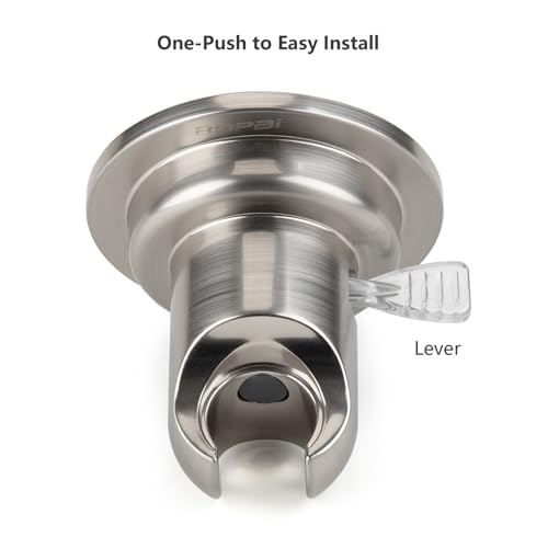 BOPai Suction Shower Head Holder, Relocatable Handheld Showerhead Holder, Fixed Angle - Brushed Nickel - Image 3