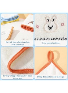 MIXDE 5 Pcs Baby Flannel Face Cloth Soft Face Flannels Toddler Flannels Wash Towels Quick Dry Reusable Face Body Cloths With Loop For Baby Kids  - Image 2
