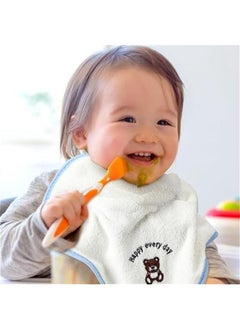 MIXDE 5 Pcs Baby Flannel Face Cloth Soft Face Flannels Toddler Flannels Wash Towels Quick Dry Reusable Face Body Cloths With Loop For Baby Kids  - Image 5