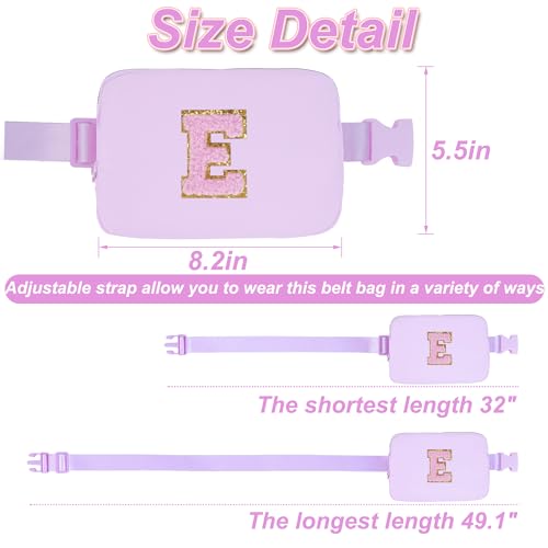 Uygafly Birthday Gifts for 6 7 8 9 10 11 12 13 Year Old Girls,Fanny Pack Belt Bag Crossbody Bags for Women Girls Kids,Fashion Waist Packs Cute Teen Trendy Stuff Travel Essentials | Lavender,E - Image 5