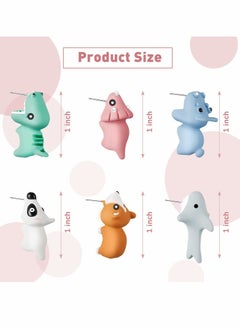 Excefore Cute Animal Bite Earring, 6 Pair Studs Earring, 3D Cartoon Dinosaur Shark Animal Stud Earring  - Image 5