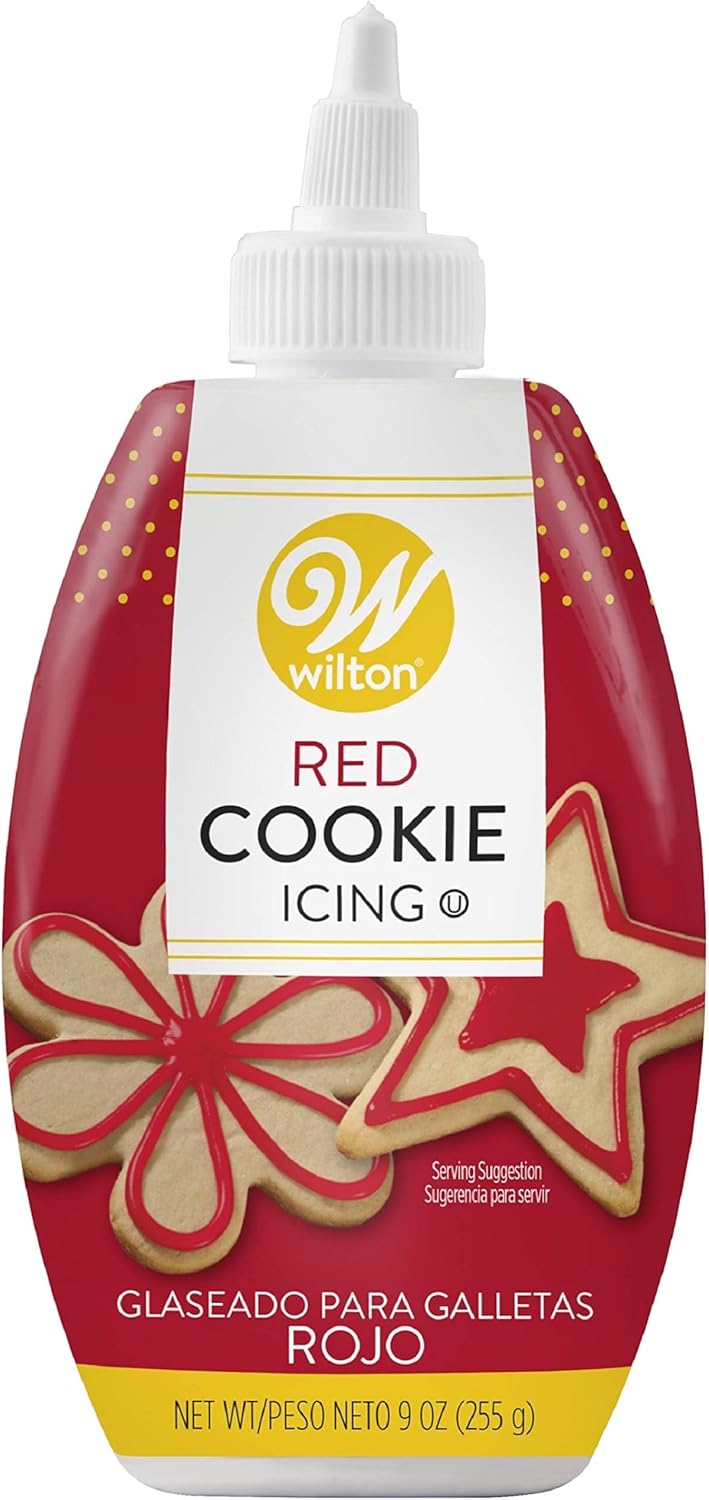 Wilton زجاجة تزيين الكعك من ويلتون سريعة الجفاف لتزيين بسكويت السكر و خبز الزنجبيل 75 أونصة تغليف أحمر قد يختلف - Image 1