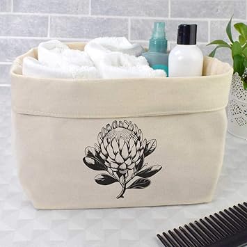 Azeeda Large Protea Flower Canvas OrganiserStorage Bag OR00032215 - Image 2