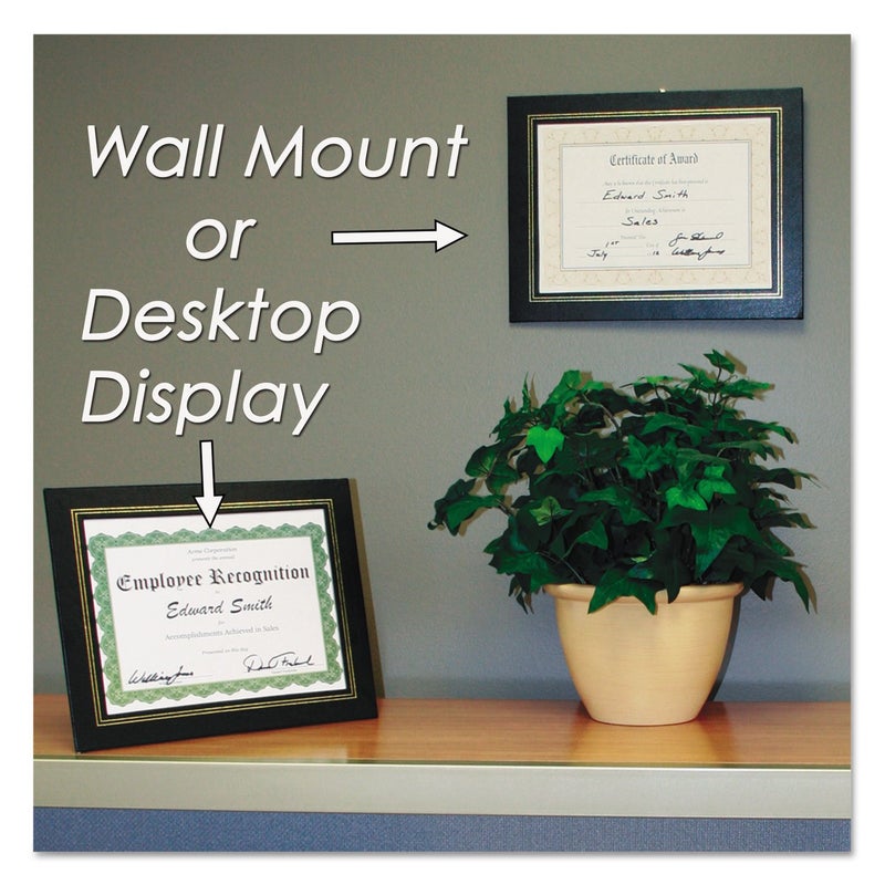 NuDell 21202 Leatherette Document Frame  8-1/2 x 11  Black (Pack of Two) - Image 4