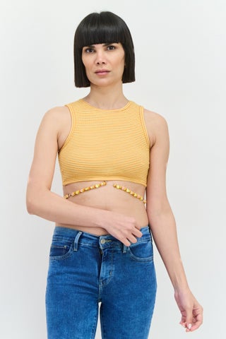 Women Crew Neck Sleeveless Textured Tank Top, Yellow - pzsku/Z0320B60D1590A39CDA2AZ/45/1747056830/d55139f4-4a38-417b-9b7c-53b72cef8174
