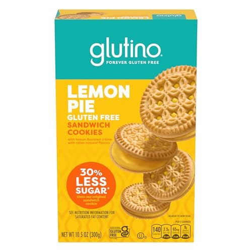 Glutino Gluten Free Lemon Pie Flavored Sandwich Cookies, Gluten Free Snacks, 10.5 oz. - Image 1