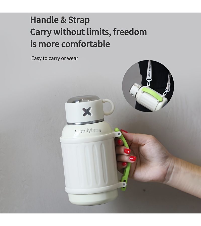 White Stainless Steel Vacuum Insulated Tumbler 27oz Travel Mug Hot Cold - Image 2