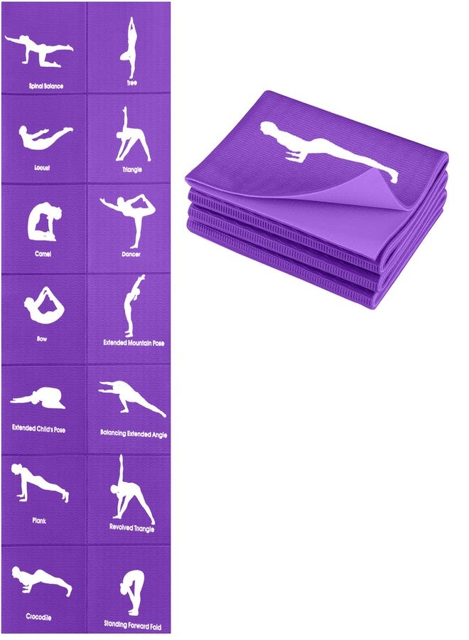 Fabsouk EVA Folable Yoga Mats For Women Foldable Yoga Mat With Bag For Men Exercise Mat For Home Workout Gym Mat Anti Slip Yoga Mat 5MM Workout Mat (Purple) - Image 2