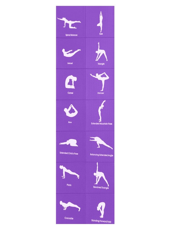Fabsouk EVA Folable Yoga Mats For Women Foldable Yoga Mat With Bag For Men Exercise Mat For Home Workout Gym Mat Anti Slip Yoga Mat 5MM Workout Mat (Purple) - Image 1