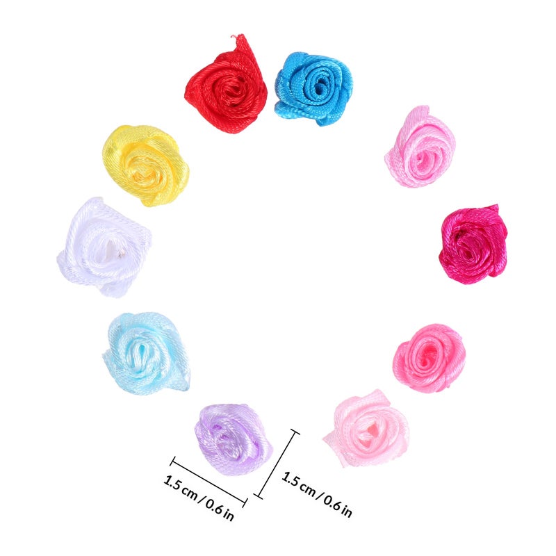 Handmade Ribbon Flowers for Craft Projects, Durable and Beautiful Design - Image 2