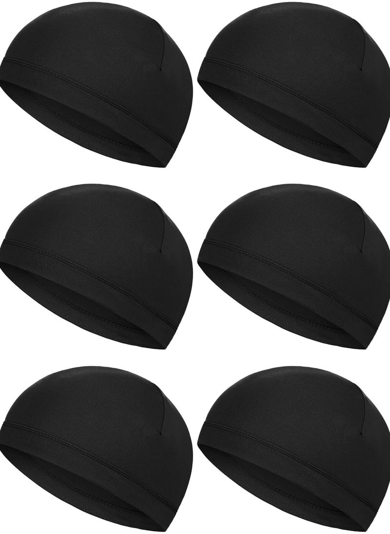 Bukela 6 Pieces Skull Caps Helmet Liner Sweat Wicking Cap Running Hats Cycling Skull Caps for Men  - Image 1