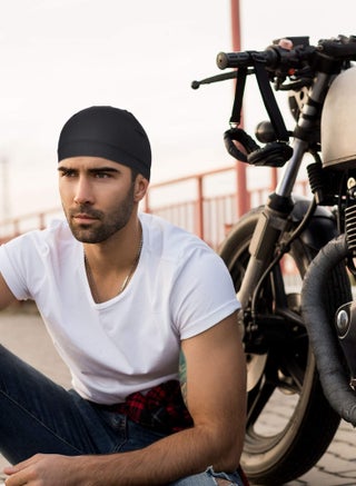 6 Pieces Skull Caps Helmet Liner Sweat Wicking Cap Running Hats Cycling Skull Caps for Men - view 4