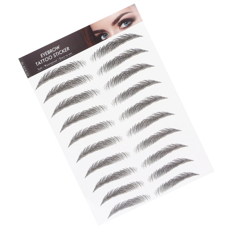 Long Lasting Eyebrow Transfers Sticker Household Portable Women Eyebrow Tattoo StickerBLACK-02 - Image 3